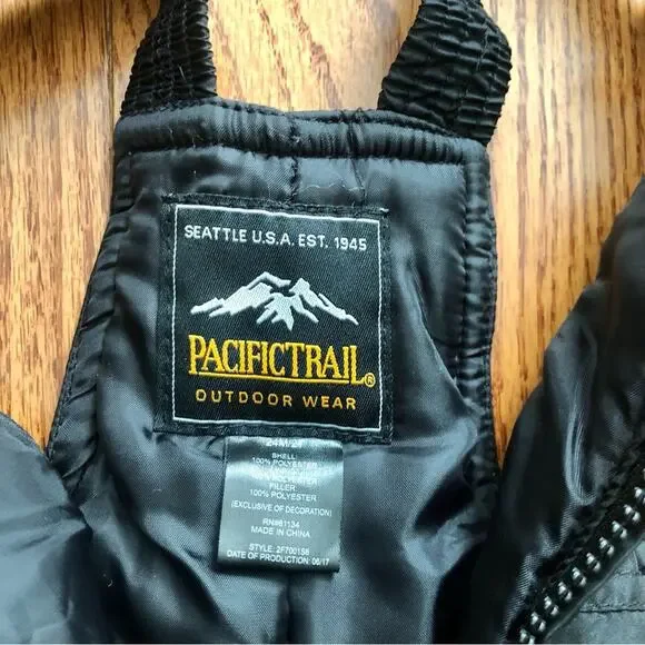 Pacific Trail Outdoor Black Pink  Snow Bib Baby Toddler Girl’s Size 2T or 24 MO - Picture 3 of 7